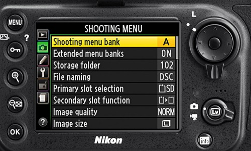 Nikon D800 Menü
