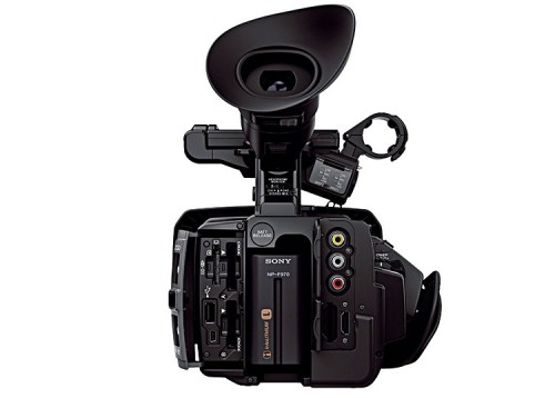 Sony FDR-AX1E Rückseite offen