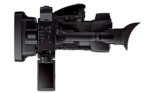 Sony FDR-AX1E Oberseite
