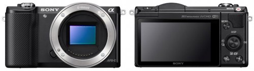Sony Alpha 5000 front back