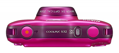 Nikon Coolpix S32 pink Oberseite