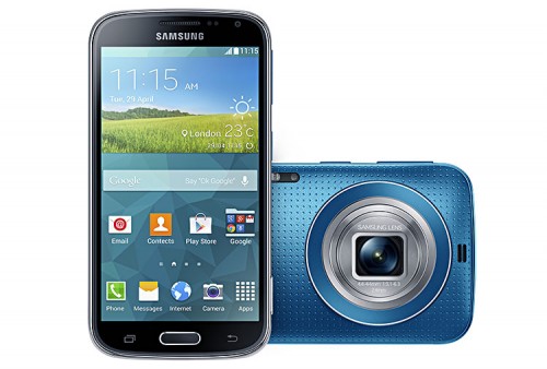 Samsung Galaxy K zoom electric blue Front.Back