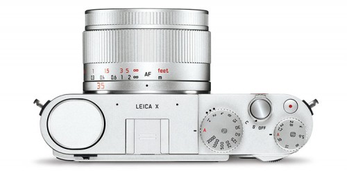 Leica X silber Oberseite