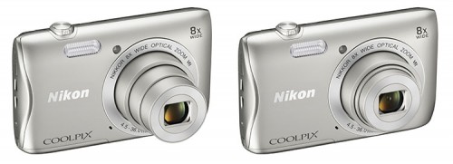 Nikon Coolpix S3700 silbern front34r WW-Tele