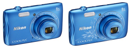 Nikon S3700 blau normal und Lineart