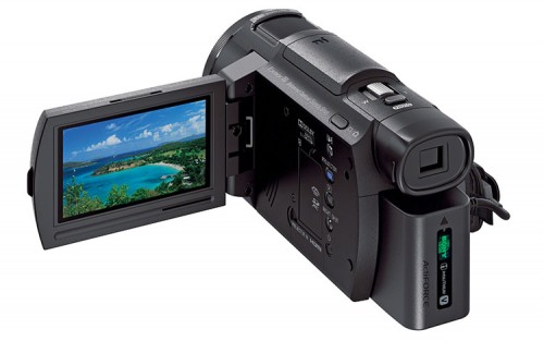 Sony FDR-AXP33 LCD_hinten