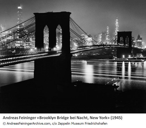 Feininger_Brooklyn Bridge bei Nacht, New York, 1945
