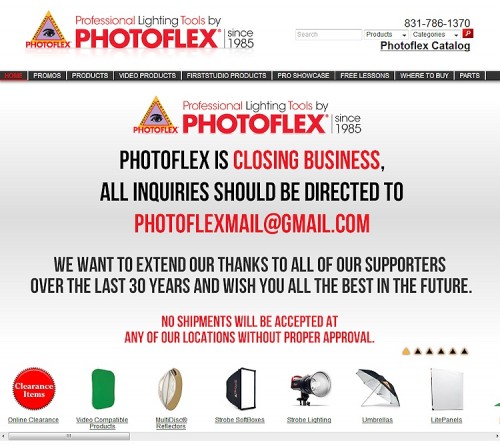 photoflex is closing
