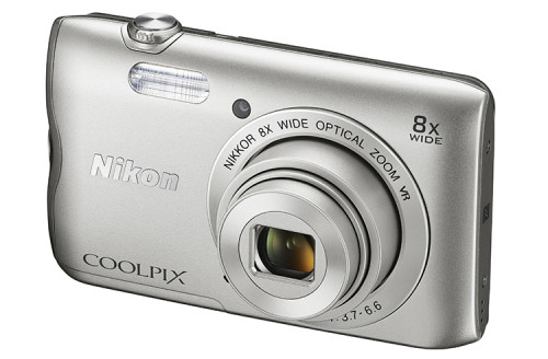 Nikon Coolpix A300 silbern front34l