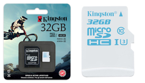 Kingston_microSDHC Action Camera UHS-I U3 32GB m Adapter_und_Verpackung_750