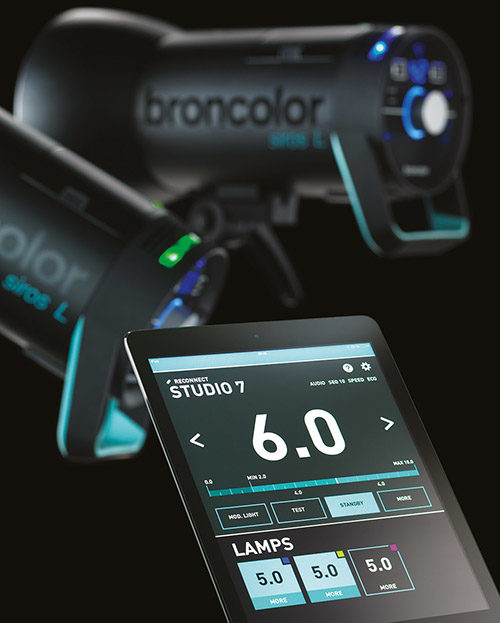 Broncolor Siros L und Tablet bronControl-App