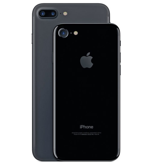 Apple iPhone7plus mattschwarz und iPhone7-jetblk