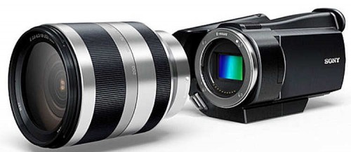 Sony Camcorder mit Wechselobjektiv