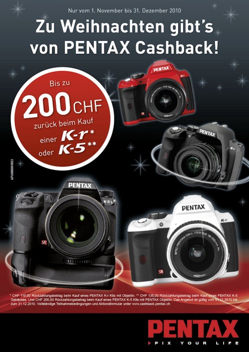 PENTAX Cash Back Poster