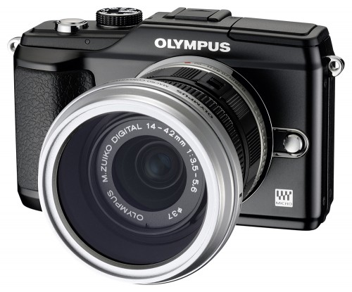 Olympus E-PL2 mit EZ-1442 und Makrovorsatzlinse MCON-P01