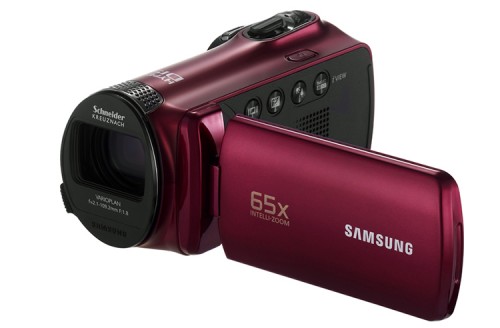 Samsung SMX-F50 rot (LCD ausgeklappt)