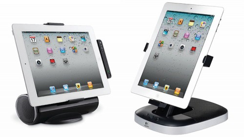 Logitech AV Stand (links) und Speaker Stand