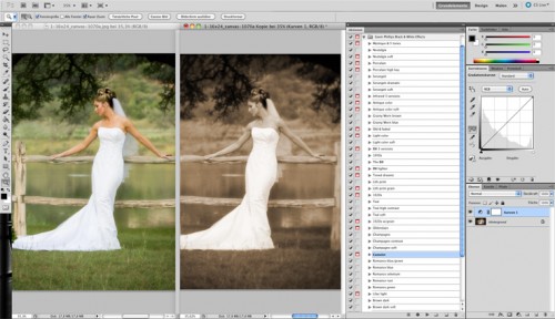 Gavin Phillips Hochzeitsbild vom Original bis alt und ausgebleicht