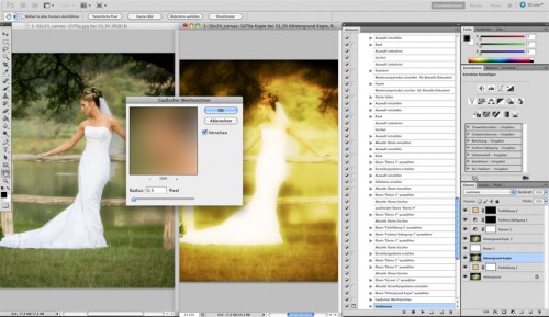 Gavin Phillips Hochzeitsbild im glühenden, traumhaften Look
