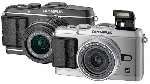 E-P3 chrome black mit Blitz