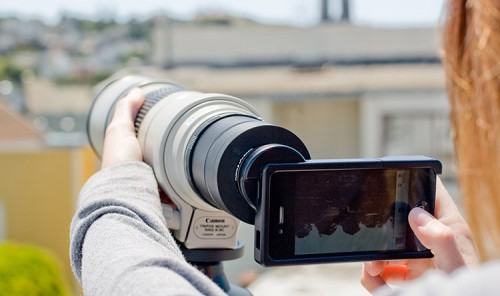 Photojojo iPhone SLR mount im Einsatz