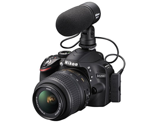 Nikon D3200 mit Mikrofon ME1