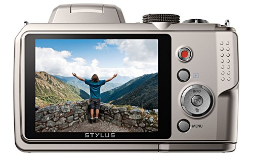 Olympus SP-820UZ silbern Rückseite