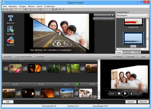 Erstellen einer Diaschau