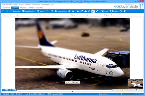 Ashampoo Photo Commander 11 Tilt- und Shift