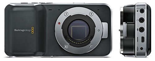Blackmagic Pocket Cinema Camera Front und Seite