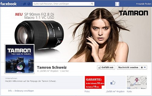 Tamron Facebookseite