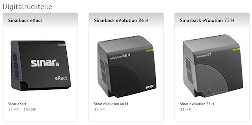 Sinar Digital Rückteile Linkbild