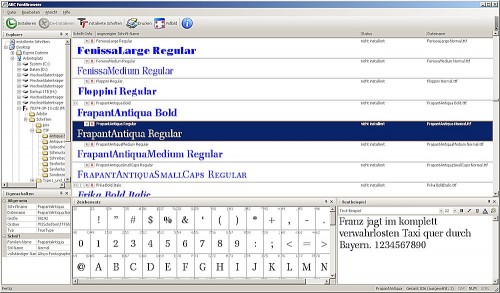 Franzis Grafikpaket Fontbrowser
