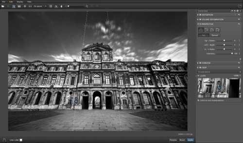 DxO ViewPoint 2 Benutzeroberfläche