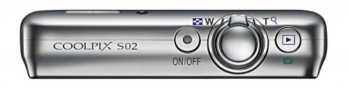 Nikon Coolpix S02 silber Oberseite