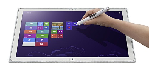 Panasonic 4k-Tablet frontal mit Stift