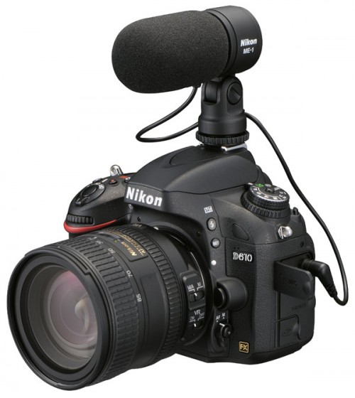 Nikon D610 mit MIkrofon ME-1