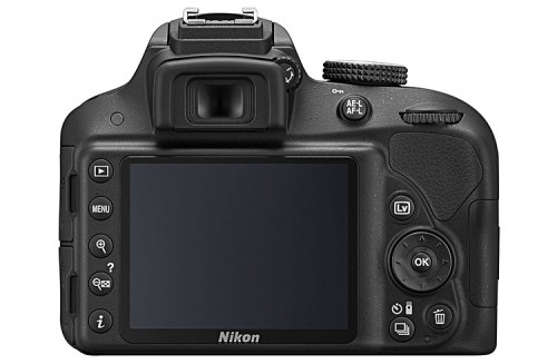 Nikon D3300 schwarz Rückseite