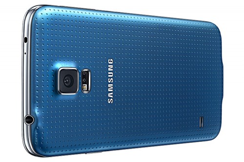 Samsung Galaxy S5 blau quer