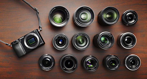Sony a6000 und Objektivpalette