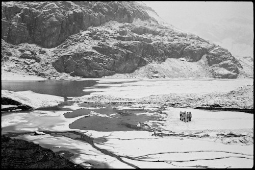 Séance de chantier lors des travaux de Nant-de-Drance.