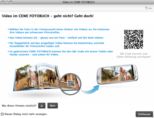 CeWe Fotobuch Screenshot wie es funktioniert