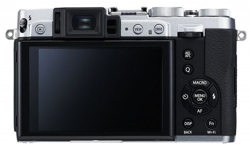 Fuji X30 silber hinten