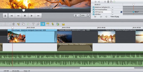 Magix Fotostory 2015 Deluxe Screen Timeline