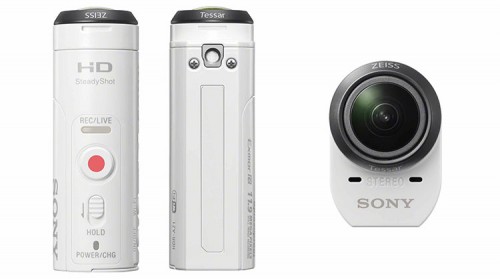 Sony HDR-AZ1 von oben, unten und vorne