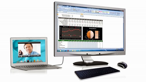 MMD Philips 231P4QU mit Notebook