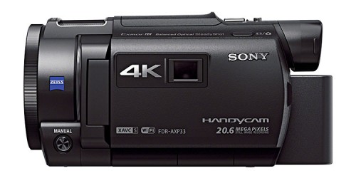 Sony FDR-AXP33 linke Seite zu