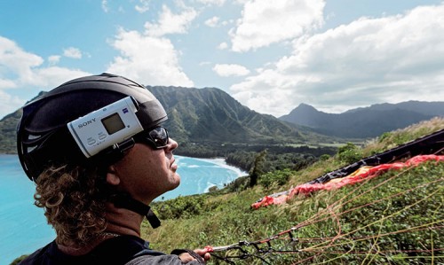 Sony FDR-X1000V am Helm Paragliding