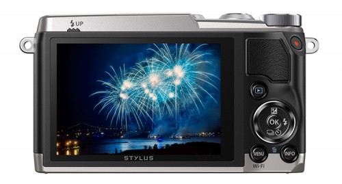 Olympus SH-2 silver LCD  Feuerwerk