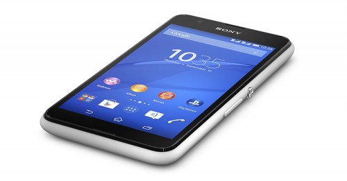 Sony Xperia E4g weiss liegend